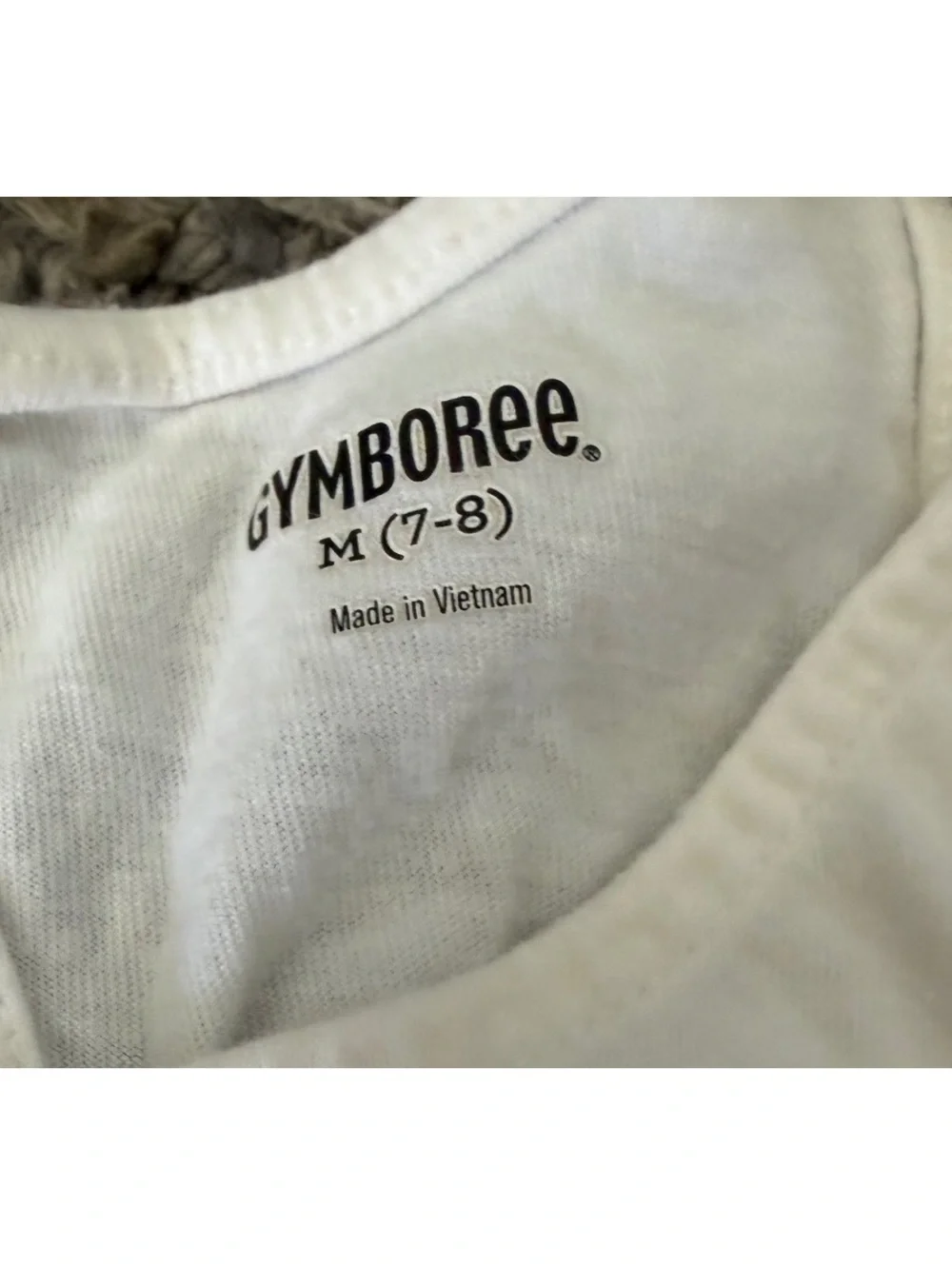 Gymboree Girls White Sleeveless Tank Top Size M (7-8)